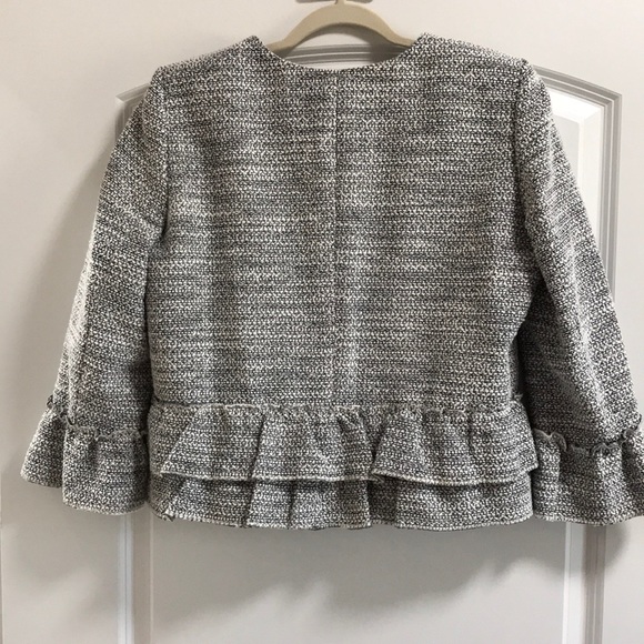 LOFT Gray Ruffle Jacket - Picture 4 of 6